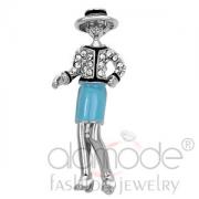 Wholesale Rhodium Fashion Crystal Woman Novelty Brooch