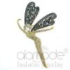 Fashion Gold Plated Crystal Fairy Novelty Brooch