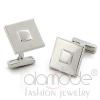 Wholesale Rhodium Simple Square Cufflinks