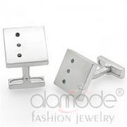 Wholesale Wholesale Rhodium Plated Montana Blue Crystal Cufflinks