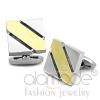 Wholesale Gold Plated Stainless Steel Square Cufflinks