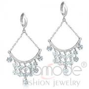 Wholesale Rhodium Clear CZ Cubic Zirconia Chandelier Earrings
