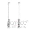 Wholesale Rhodium Pave CZ Dangle Earrings