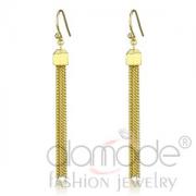 Wholesale Wholesale Gold Plated Crystal Tassel Drop Dangle Earrings