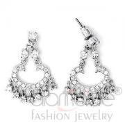 Wholesale High Polished 925 Sterling Silver CZ Chandelier Earrings
