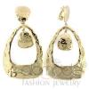Rustic Wholesale Gold Plated Large Dangle Earrings