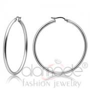 Wholesale Classic Simple High Polished Stainless Steel Hoop Earrings