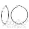 Classic Simple High Polished Stainless Steel Hoop Earrings