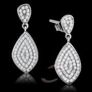 Wholesale Rhodium 925 Sterling Silver AAA CZ Dangle Earrings