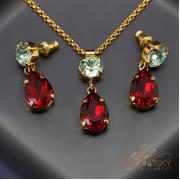 Wholesale Multicolor Siam Jewelry Set With Crystals From Swarovski