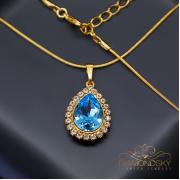 Wholesale Blue Celestial Drop Pendant With Crystals From Swarovski