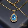 Blue Celestial Drop Pendant With Crystals From Swarovski
