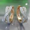 HOOP EARRINGS BRILLIANTS-0.20K 14K YELLOW GOLD wholesale