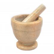 Wholesale Large Peach Marble Pestle & Mortar- 10x10.5cm 