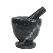 Wholesale Large Black Marble Pestle & Mortal - 10x10.5cm 