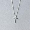 Fashion Simple Cross Solid 925 Sterling Sliver Necklace