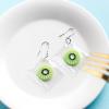 Sweet Green Kiwi Fruit 925 Silver Dangling Earrings