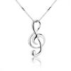 Fashion Musical Note 925 Sterling Silver Necklace