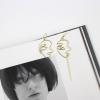 Abstract Human Face 925 Silver Hook Earrings wholesale