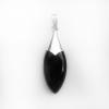 BLACK ONYX DROP SILVER PENDANT