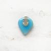 BLUE CHALCEDONY TRIBAL SILVER PENDANT 