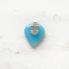 BLUE CHALCEDONY TRIBAL SILVER PENDANT 