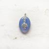 INK BLUE CHALCEDONY TREE OF LIFE SILVER PENDANT