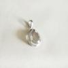 CRYSTAL QUARTZ FACETTED SILVER PENDANT 