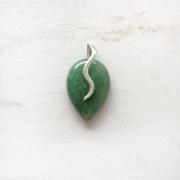 Wholesale GREEN AVENTURINE SILVER PENDANT 