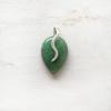 GREEN AVENTURINE SILVER PENDANT 