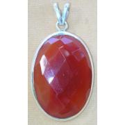 Wholesale HONEY ONYX FACETTED SILVER PENDANT