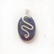 Wholesale LAPIS LAZULI SILVER PENDANT