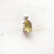 Wholesale LEMON TOPAZ FACETTED FILIGREE SILVER PENDANT