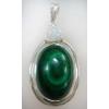 MALACHITE & R. MOONSTONE SILVER PENDANT