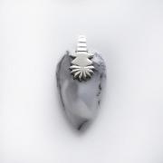 Wholesale MERLINITE TRIBAL SILVER PENDANT