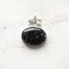 SNOWFLAKE OBSIDIAN & PEARL SILVER PENDANT
