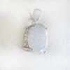 RAINBOW MOONSTONE FACETTED FILIGREE SILVER PENDANT