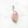 ROSE QUARTZ SILVER PENDANT