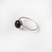 Wholesale BLACK ONYX STACKING SILVER RING