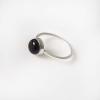 BLACK ONYX STACKING SILVER RING