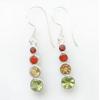 MIXED GEMS SILVER EARRING  wholesale
