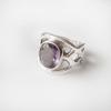 AMETHYST FACETTED CELTIC SILVER RING