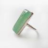 GREEN AVENTURINE SILVER RING