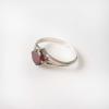GARNET FACETTED SILVER RING