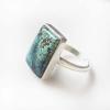 CHRYSOCOLLA SILVER RING 