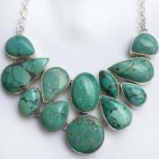 Wholesale TURQUOISE NATURAL SILVER NECKLACE