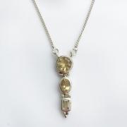 Wholesale CITRINE FACETTED SILVER NECKLACE 