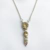 CITRINE FACETTED SILVER NECKLACE 