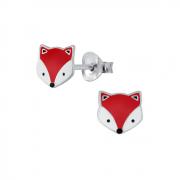 Wholesale Silver Fox Stud Earrings