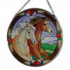 Joan Baker Designs Horse Glass Art Panel,